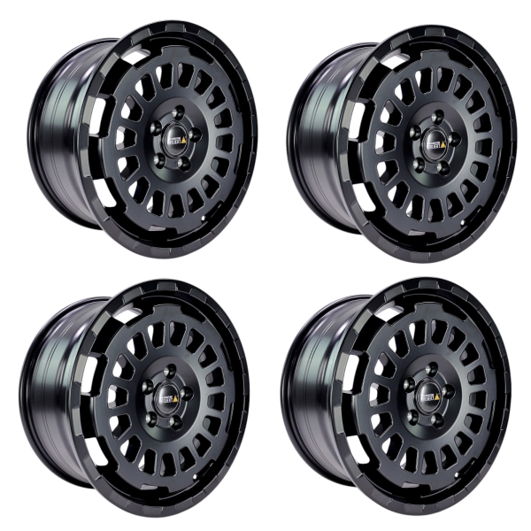 8x17 ET40 Twin-Monotube-Projekt-AT1 Monobloc Alufelge in schwarz für VW T5
